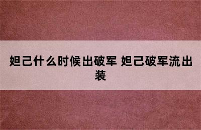 妲己什么时候出破军 妲己破军流出装